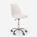 Silla de diseño giratoria para oficina con ruedas eiffel ajustables en altura Octony Medidas