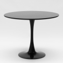 juego de 2 sillas y mesa de comedor de diseño Tulipan 80 cm aster Descueto