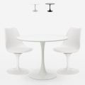 juego mesa redonda 70 cm diseño Tulipan 2 sillas estilo moderno escandinavo iris Promoción