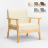 Sillón relax de diseño vintage de madera con reposabrazos Uteplass Promoción