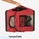 Transportín para perros y gatos tela plegable mediana 68,5x48x50cm Oliver L 