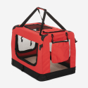 Transportín para perros y gatos tela plegable mediana 68,5x48x50cm Oliver L 