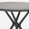 Conjunto de mesa redonda negra 80 cm 2 sillas diseño Maze Black Stock