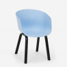 Juego 2 sillas diseño mesa negra cuadrada 70 x 70 cm moderno Navan Black Precio