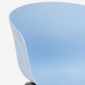 Juego 2 sillas diseño mesa negra cuadrada 70 x 70 cm moderno Navan Black Compra