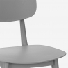 Conjunto mesa redonda 80 cm negro 2 sillas diseño Berel Black 