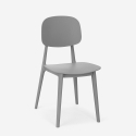 Juego mesa beige moderno cuadrado 70 x 70 cm 2 sillas diseño Wade 