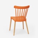 Juego mesa diseño redondo beige 80 cm 2 sillas Eskil 