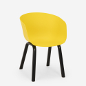 Juego mesa diseño redondo 80 cm beige 2 sillas Oden 
