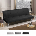 Sofá cama 3 plazas diseño clic clac reclinable tejido terciopelo Explicitus Promoción