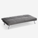 Sofá cama 3 plazas diseño clic clac reclinable tejido terciopelo Explicitus Características
