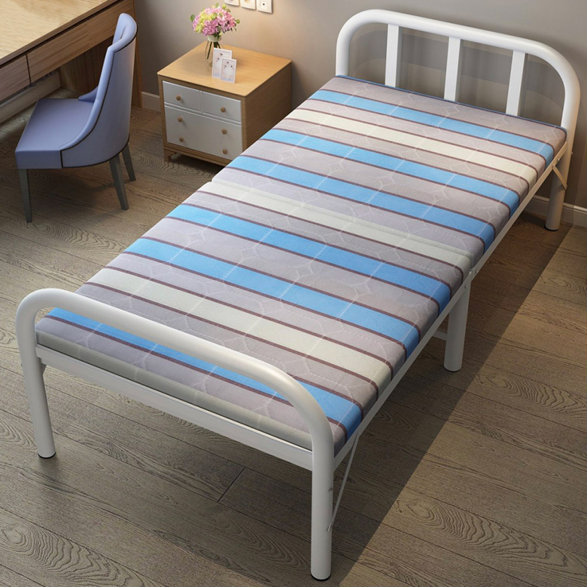 Malawi cama plegable portátil con colchón acolchado.