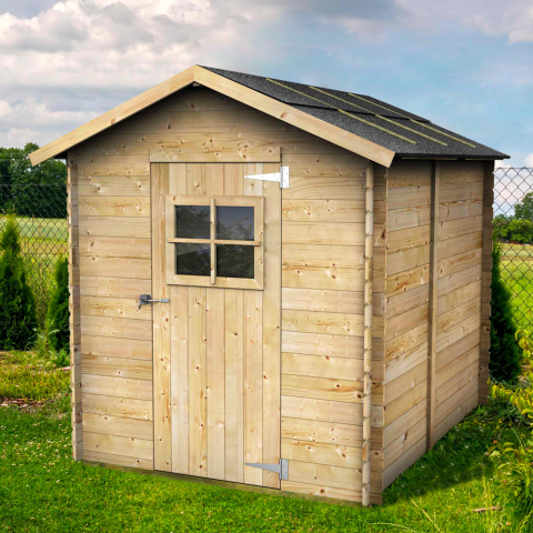 Caseta de jardín de madera exterior para herramientas Gaeta 178x218 Promoción