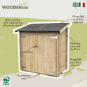 Ambrogio 155 x 85 Eco Cobertizo madera caseta herramientas jardín
