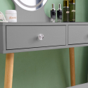 Tocador maquillaje gris escandinavo cajón espejo LED Serena Grey Catálogo