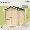 Caseta para herramientas de jardín de madera natural Fiamma 178 x 273 Venta