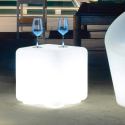 Cubo Bò mesa cubo luminosa LED exterior 43 x 43 cm bar restaurante Promoción