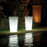Maceta luminosa cuadrada altura 85 cm kit iluminación exterior jardín Hydrus Rebajas