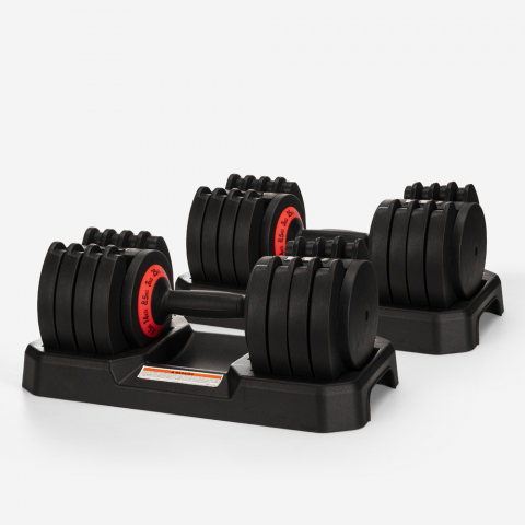 Par 2 mancuernas gimnasio ejercicio peso regulable carga variable 50 Kg Oonda