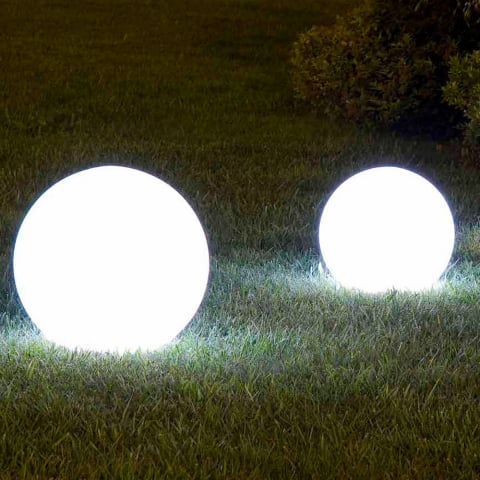 Lámpara diseño esférica LED Ø 40 cm exterior jardín bar restaurante Sirio