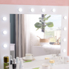Tocador maquillaje espejo con bombillas LED taburete Gaia Rebajas