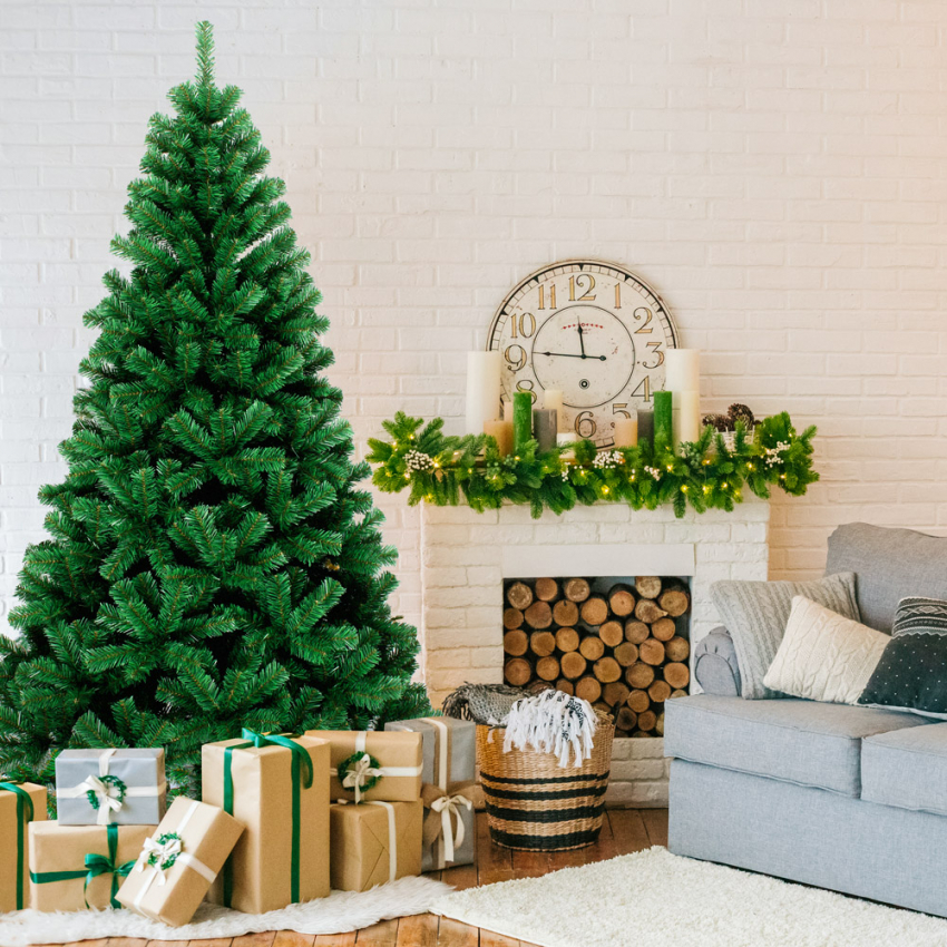  Árbol de Navidad artificial tradicional Verde con Soporte 210 cm Gothenburgo Promoción 