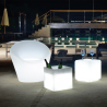 Cubo Bò mesa cubo luminosa LED exterior 43 x 43 cm bar restaurante Rebajas
