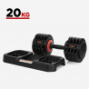 Par mancuernas 2 x 20 kg gimnasio carga variable peso regulable fitness Oonda Venta