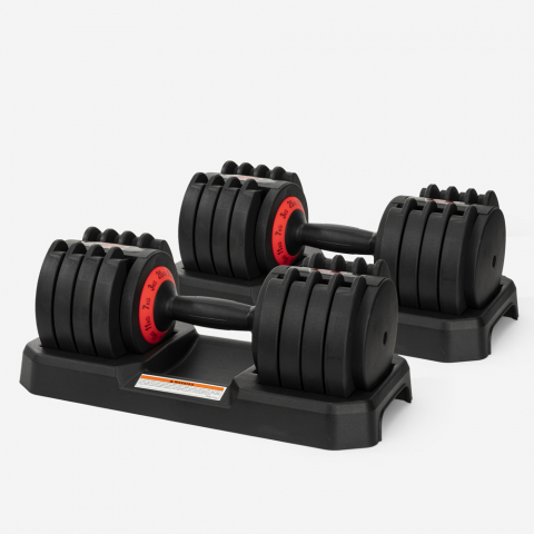 Par 2 mancuernas gimnasio carga variable peso regulable fitness 40 kg Oonda