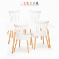 Juego mesa de salón blanca 120 x 80 cm 4 sillas diseño cocina restaurante Bounty Promoción