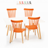 Juego mesa de salón blanca 120 x 80 cm 4 sillas diseño cocina restaurante Bounty Coste