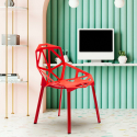 Silla diseño geométrico moderno en plástico metálico Hexagonal 