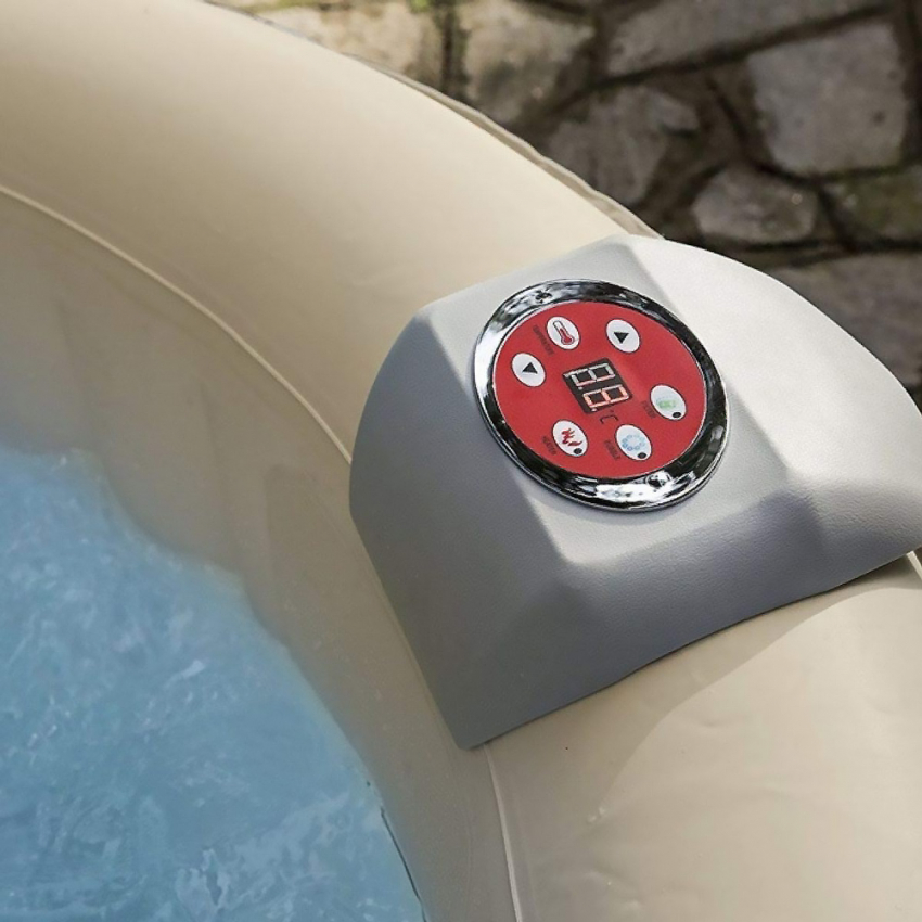 Hidromasaje SPA hinchable cuadrado 6 personas 185 x 185 cm EaseZone 7150015 Promoción
