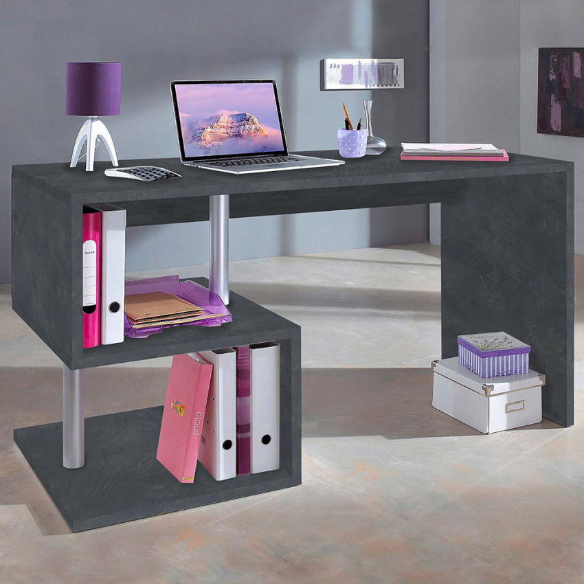 Un escritorio de estilo nórdico al 50% para espacios estrechos