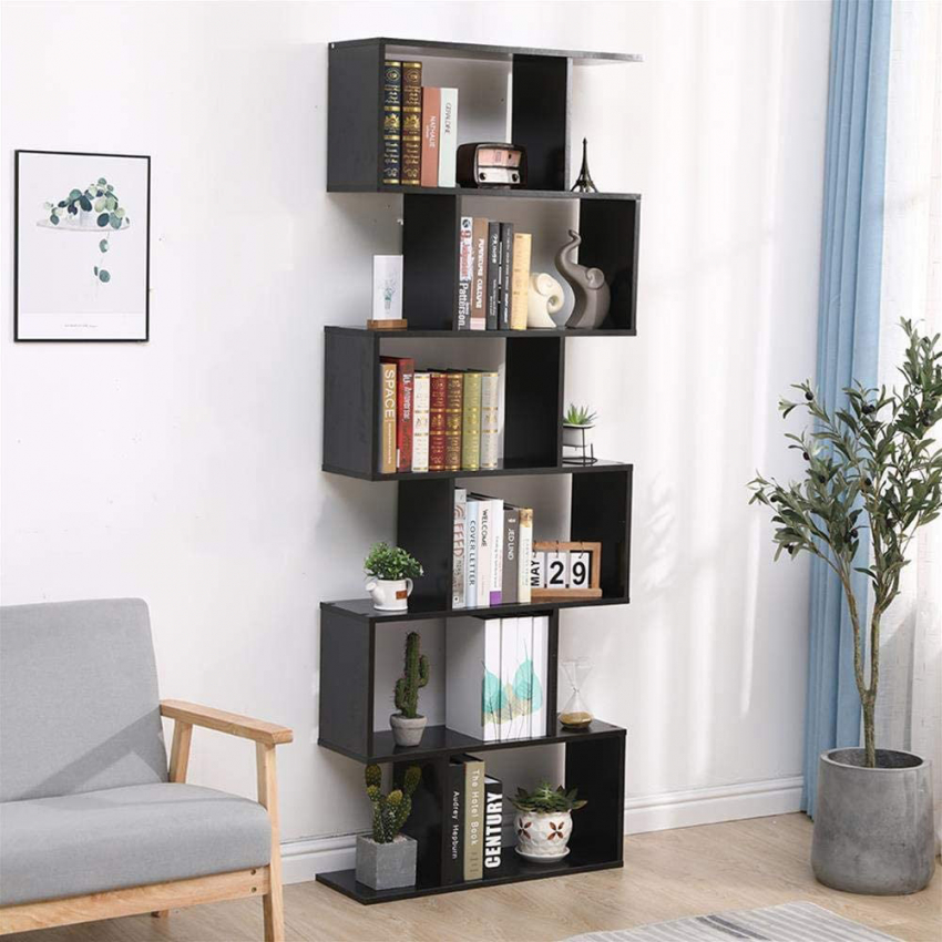 Calli Ardesia librería vertical 6 estantes moderno casa