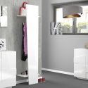 Perchero armario abierto diseño moderno blanco vestíbulo dormitorio Ping Bianco Lucido Hang Rebajas