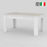 Mesa blanco brillante extensible 140-190 x 90 cm para comedor Jesi Light Venta