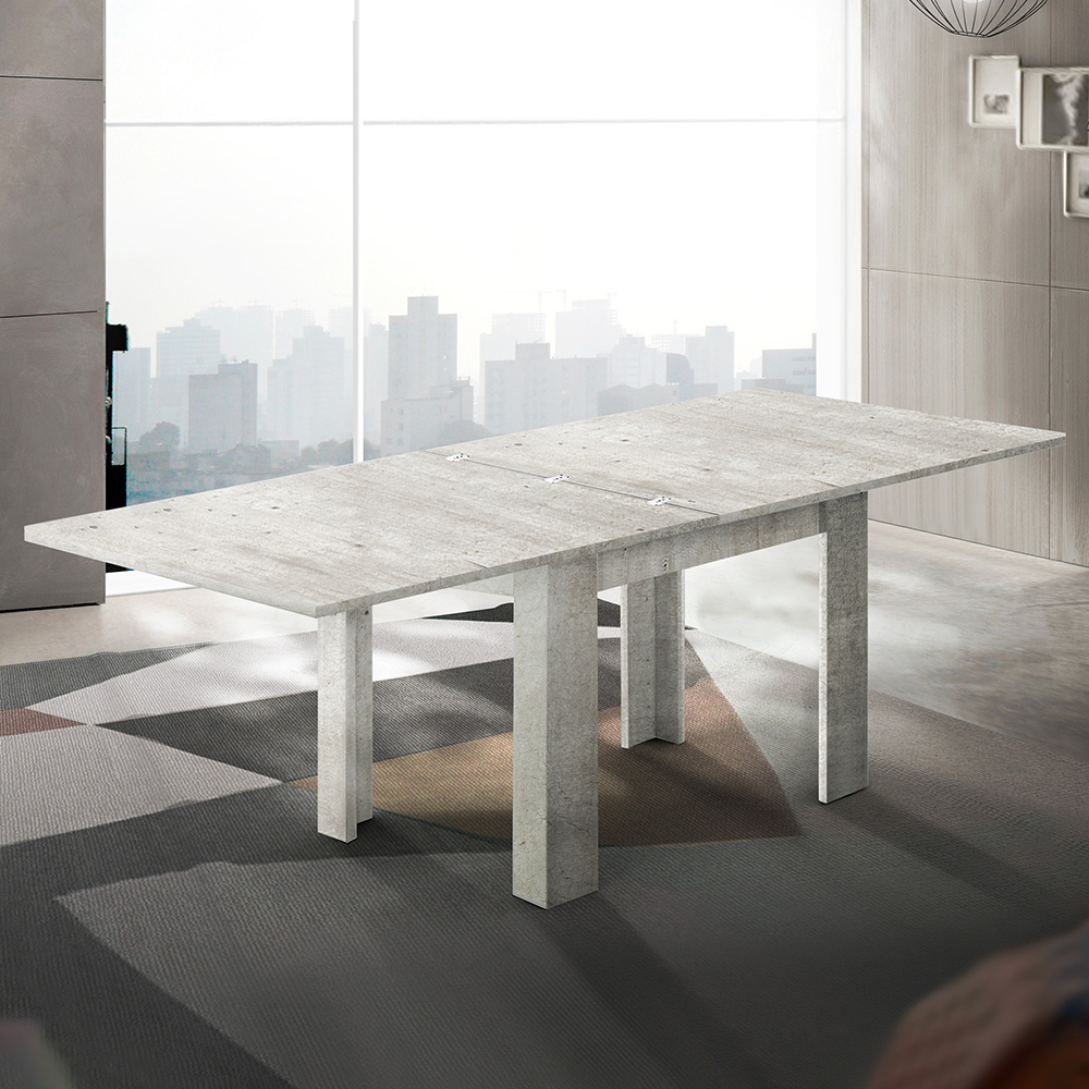 Mesa diseño extensible en forma de libro 90-180 x 90 cm comedor Jesi Style