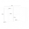 Mueble suspendido con 3 puertas en acabado blanco brillante y gris Corona Unit Bronx Catálogo