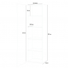 Armario ropero entrada salón diseño 5 estanterías blanco brillante Arco Wardrobe Catálogo