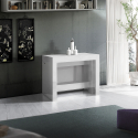 Mesa de comedor blanco brillante extensible 90x51-300cm consola diseño Pratika White Rebajas
