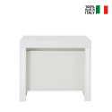 Mesa de comedor blanco brillante extensible 90x51-300cm consola diseño Pratika White Venta