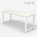 Escritorio de oficina design blanco metal rectangular 160x70cm Bridgewhite 160 Coste