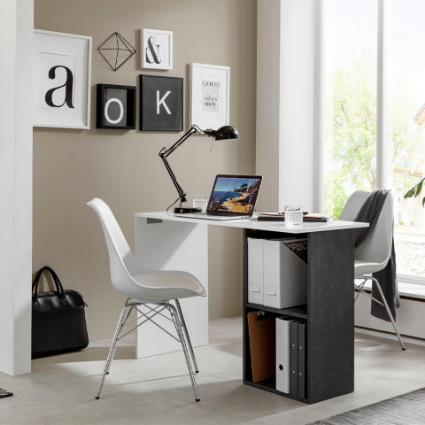 Escritorio smart working 110 x 50 cm oficina casa diseño moderno Conti Ardesia Promoción