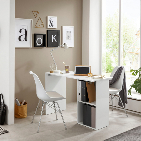 Escritorio 110 x 50 cm diseño moderno casa oficina smart working Conti Promoción