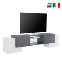 Mueble de TV 190 cm 4 puertas 2 estantes diseño moderno Pillon Ardesia XL Venta