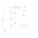 Aparador 6 puertas diseño moderno salón 130 cm Pillon Vaux Catálogo
