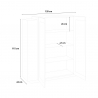 Vitrina blanca brillante gris pizarra diseño moderno 115 cm salón New Coro Hem Catálogo
