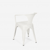 juego mesa 80 x 80 cm diseño industrial 4 sillas estilo bar cocina hustle white 