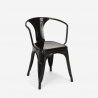 juego mesa 80 x 80 cm 4 sillas diseño industrial estilo cocina bar hustle black 